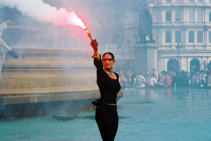 Dancer performing in Trafalgar Square