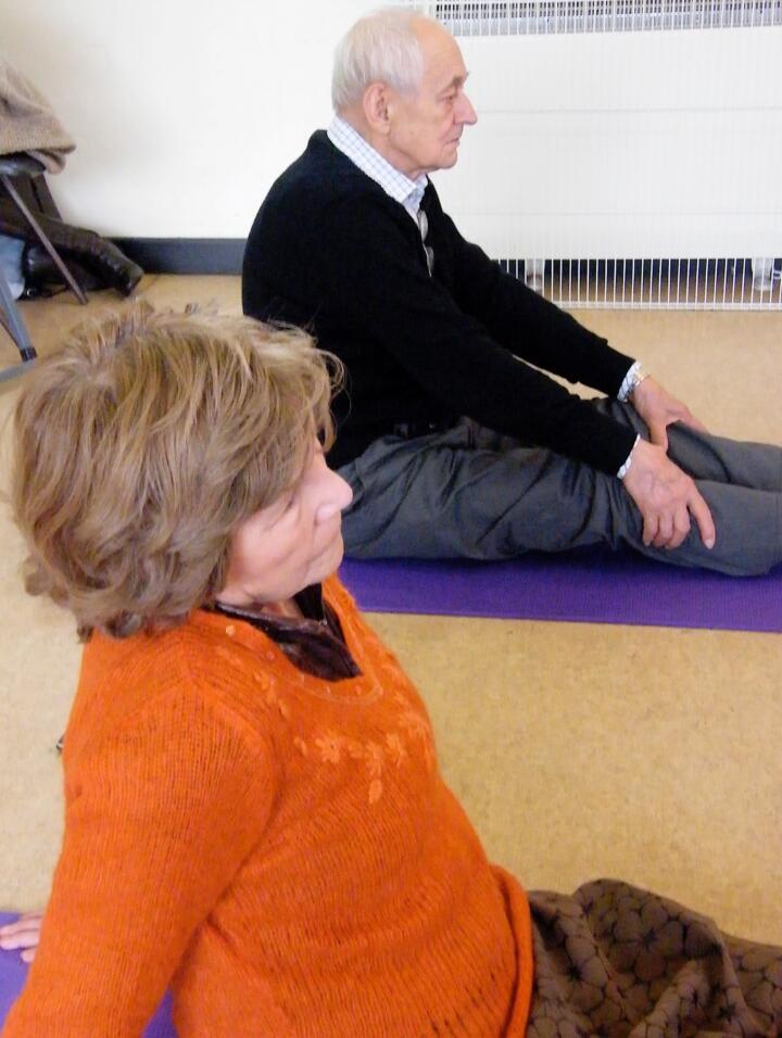 Ageing Artfully yoga session - participants