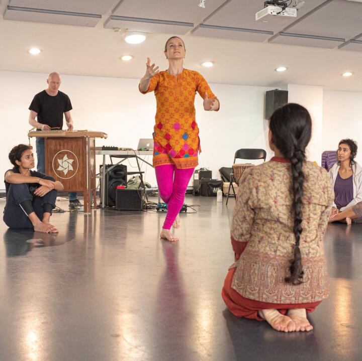 South Asian dancer performing