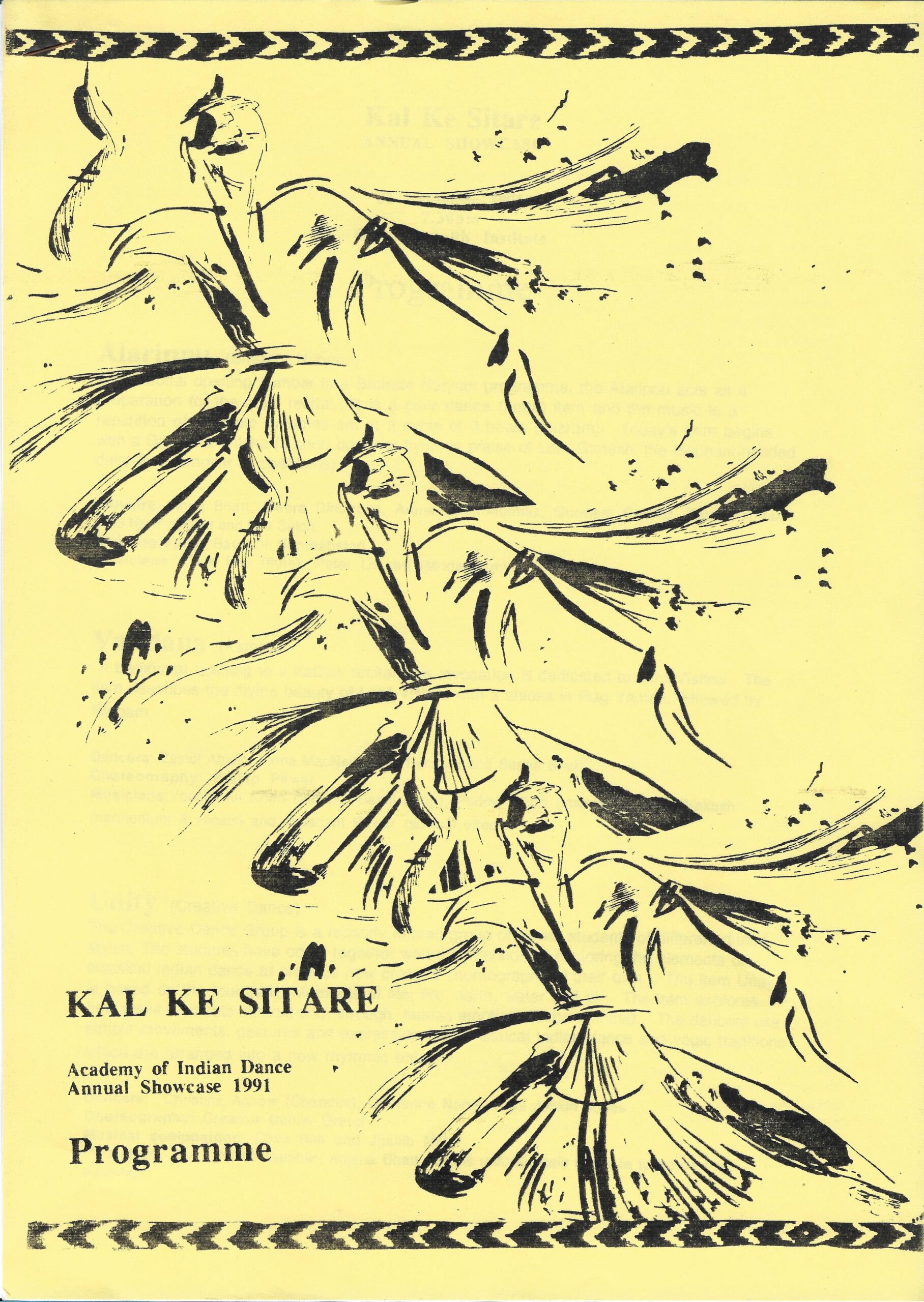 dance event programme cover