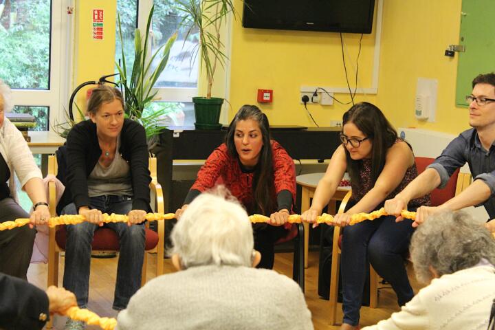 Artist Jesal Patel leading a Dance well session at Camden Carers