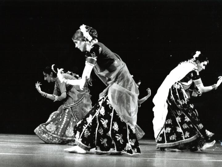 South Asian dancers on stage