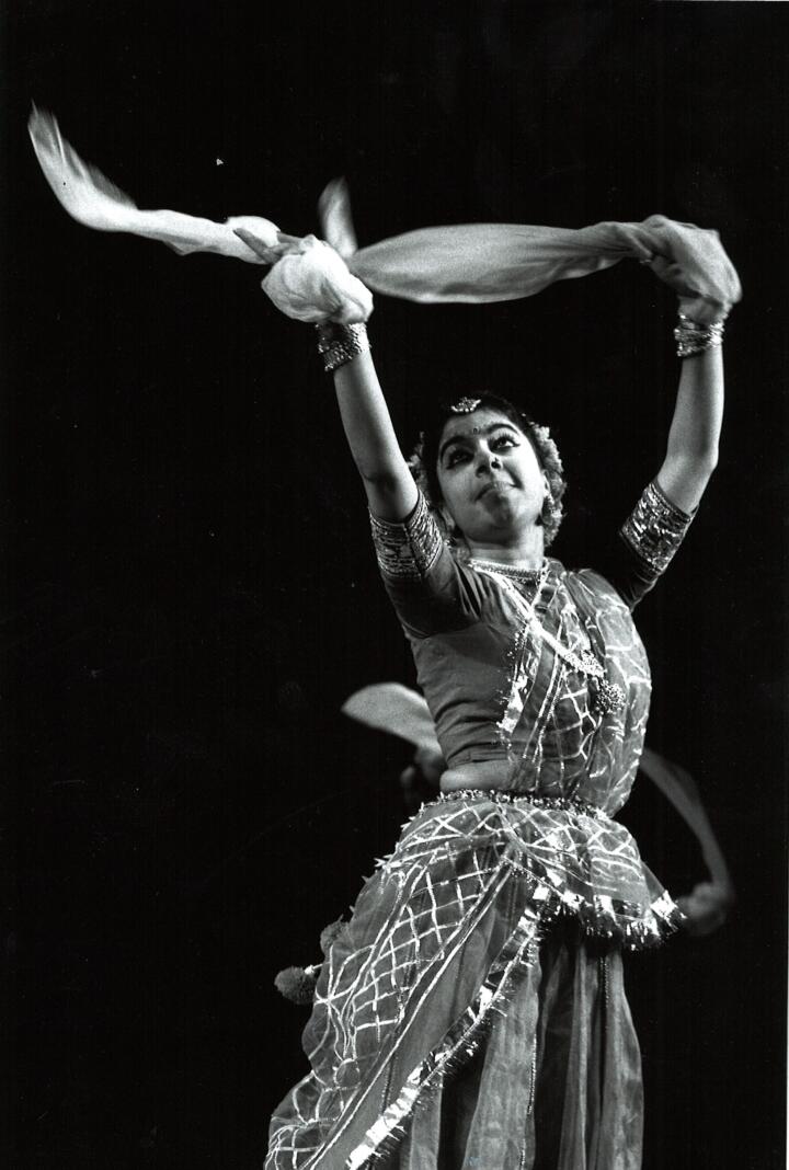 South Asian dancer on stage