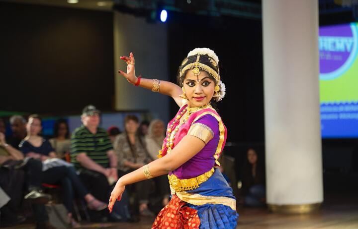 Young dancer performing