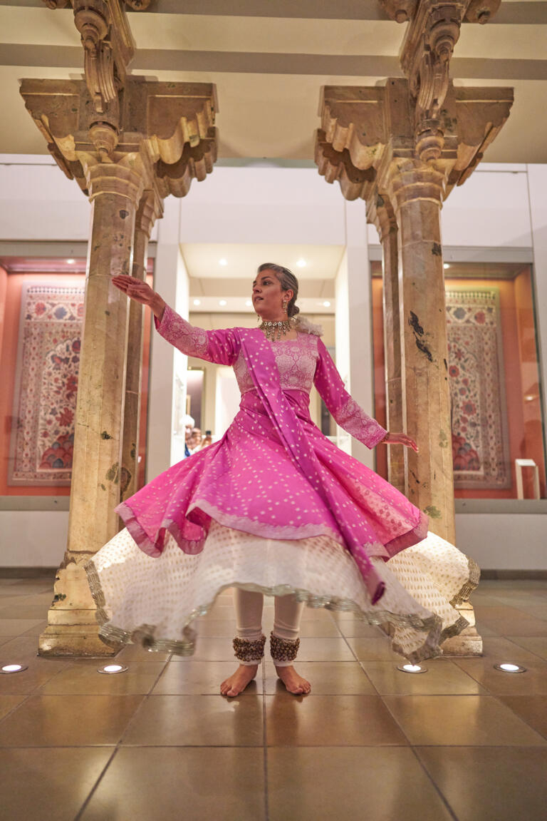South Asian dancer performs in the V&A Museum