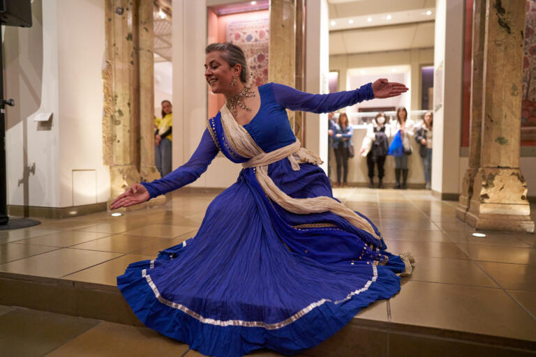 South Asian dancer performs in the V&A Museum