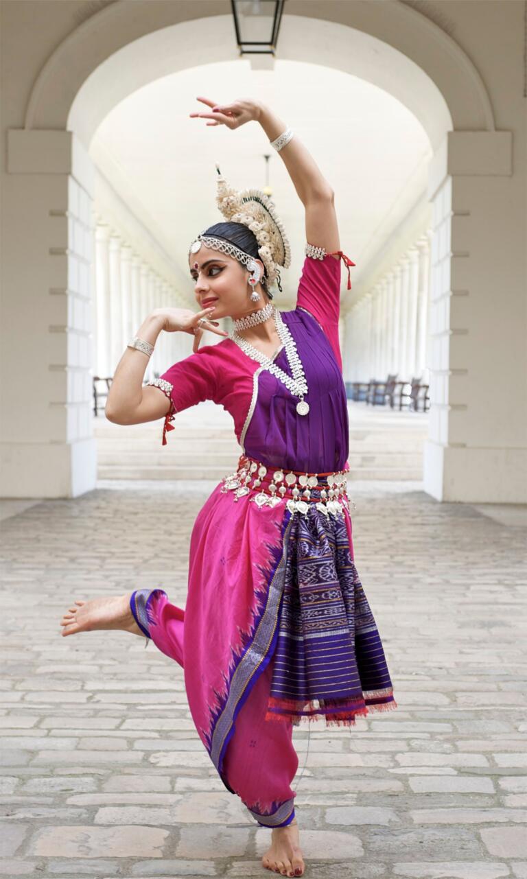 South Asian dance artist in ornate dress