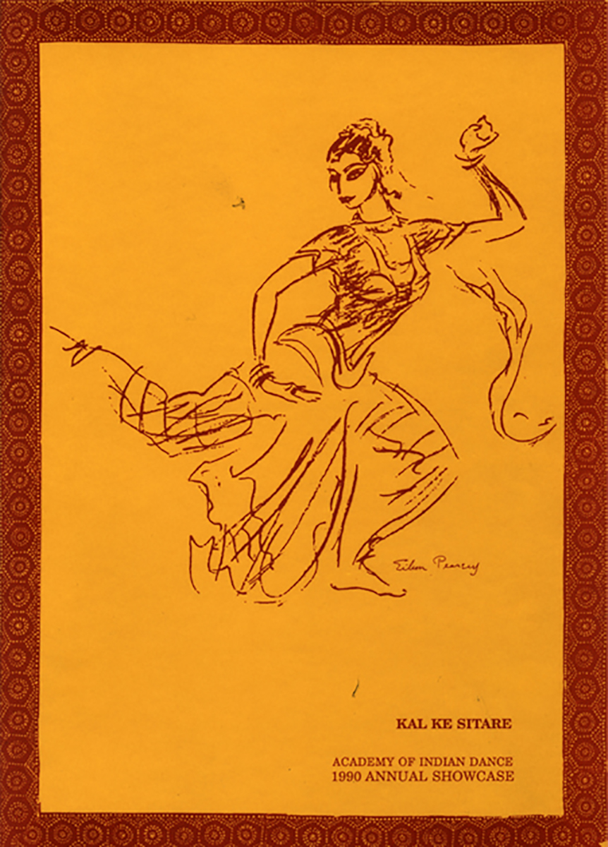 Programme cover: Cal Ke Sitare, Academy of Indian Dance, 1990 Annual Showcase