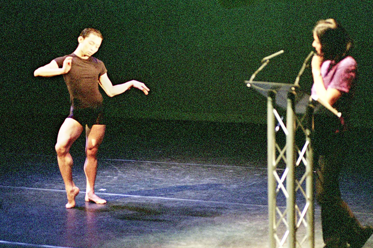 dancer performaing on stage at a symposium